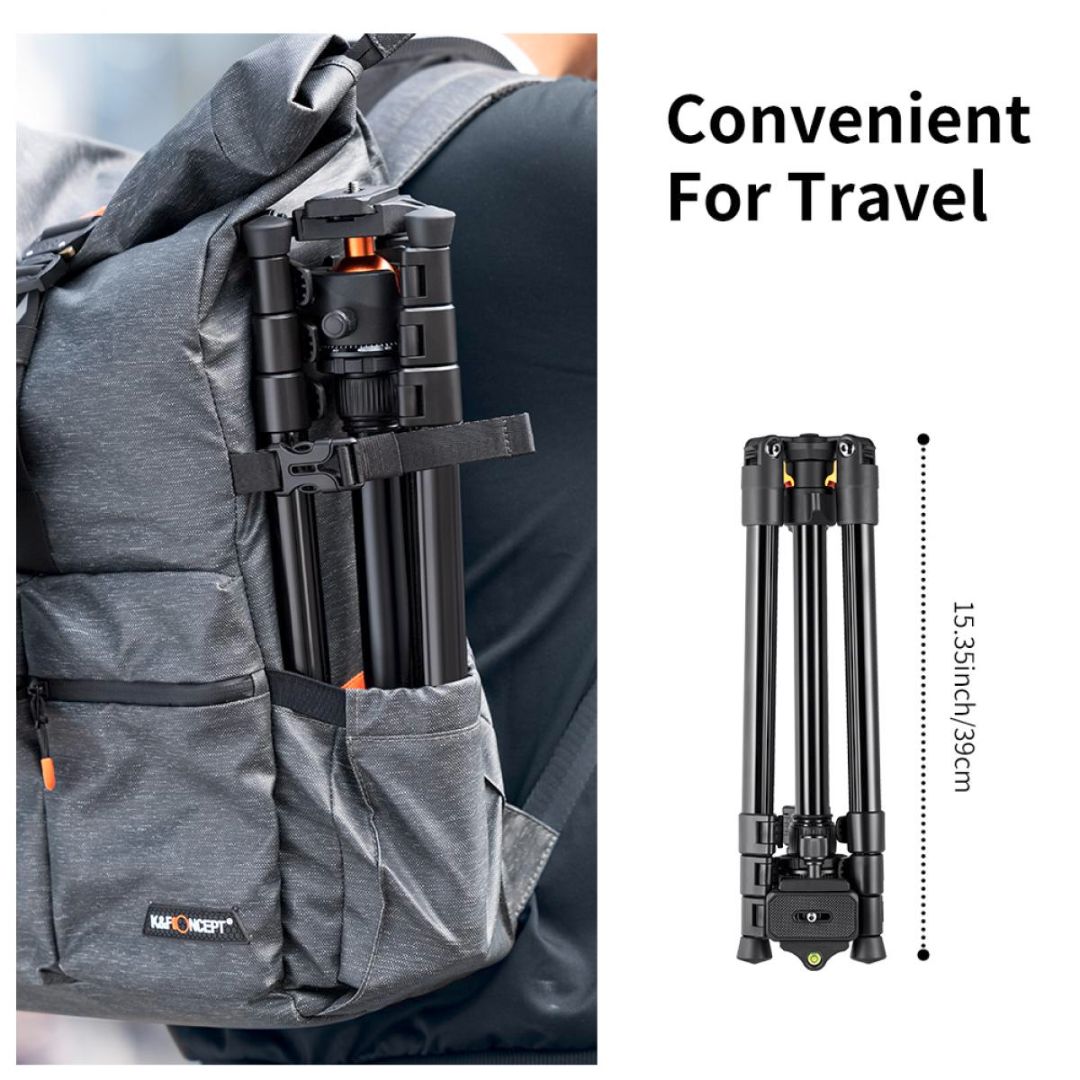 K&F Concept Vlog Travel Tripod Compact Flexible & Portable KF09.101V1 - 9